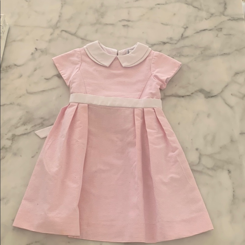 Florence Eiseman Pink & White Stripe Party dress